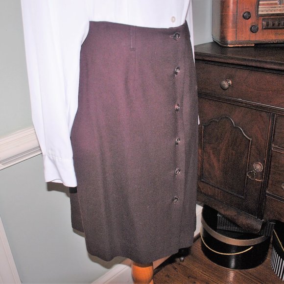 New WOT Vintage Classic Talbots Brown Wool Skirt - Picture 2 of 5